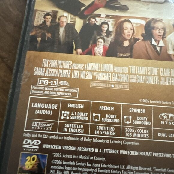 The Family Stone DVD Tested Working Rachel McAdams Rated PG-13 - Picture 3 of 5
